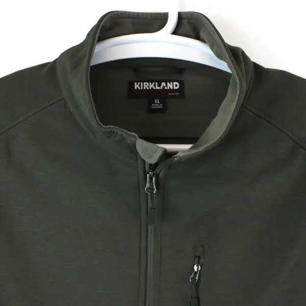Kirkland Signature Men's XL Army Green Full Zip Casual Jacket