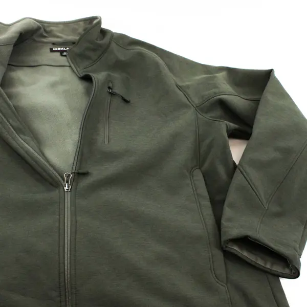 Kirkland Signature Men's XL Army Green Full Zip Casual Jacket