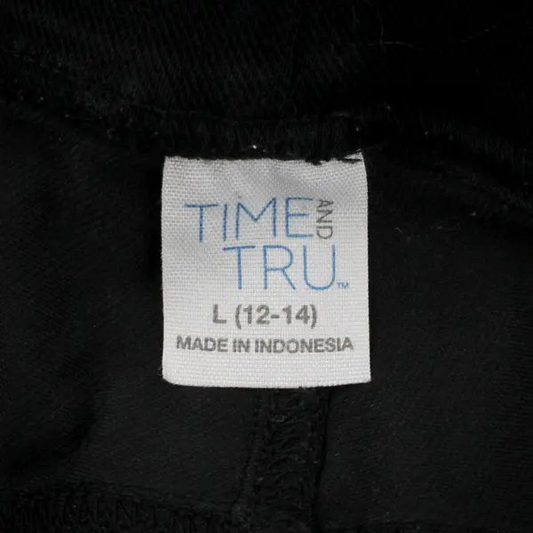 Time and Tru Women's Black Pull-On  Capri Jeggings Size L 12-14
