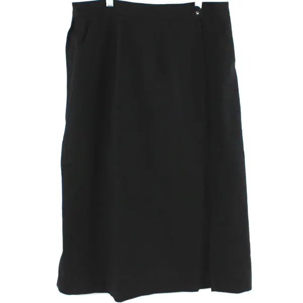 Suits Ltd Women's Black Wool Midi Business Skirt Size 14