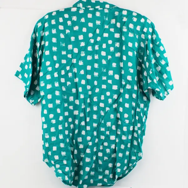 By Krush 1980s Vintage Teal Green White Skirt Top Set Women's L