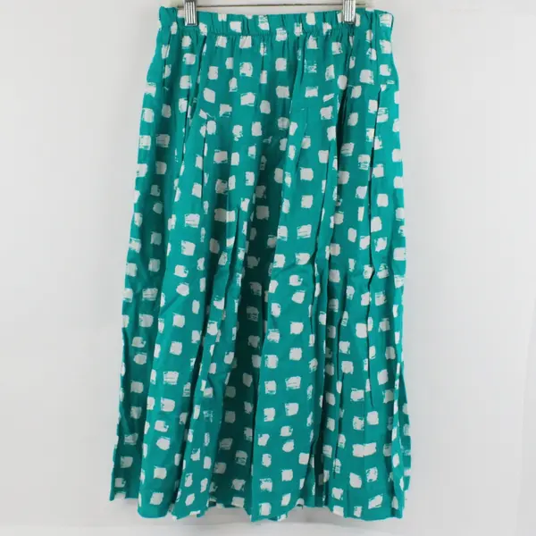 By Krush 1980s Vintage Teal Green White Skirt Top Set Women's L