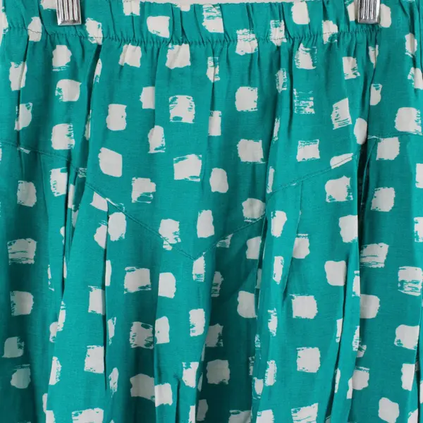 By Krush 1980s Vintage Teal Green White Skirt Top Set Women's L