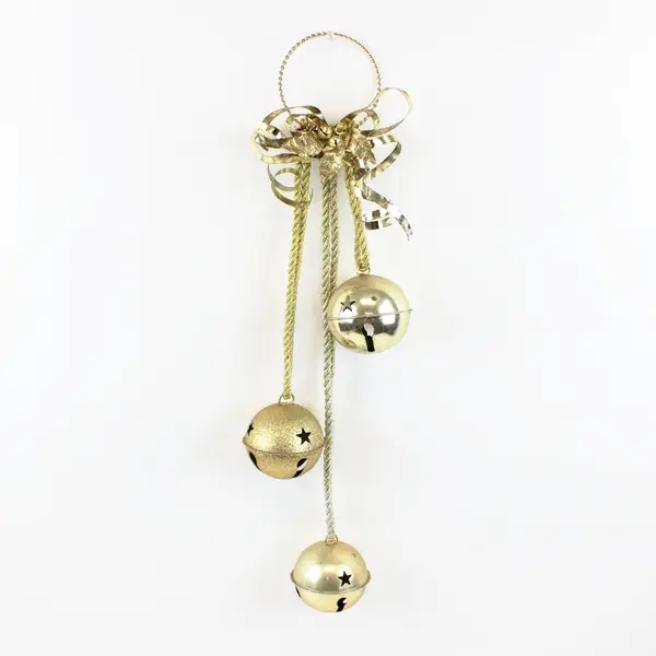 Unbranded Christmas Hanging Decoration 3 Jingle Bells Silver Gold