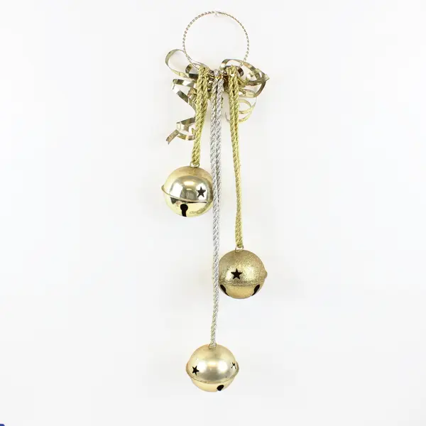 Unbranded Christmas Hanging Decoration 3 Jingle Bells Silver Gold