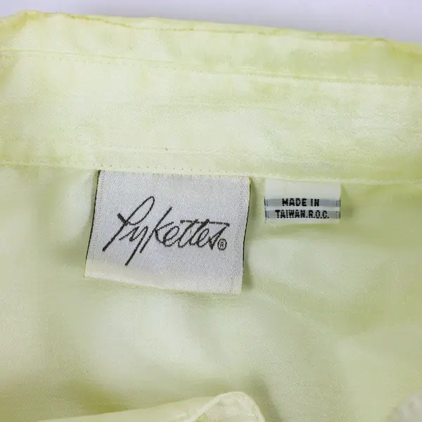 Pykettes Vintage 1980s Off-White Rose Embroidered Blouse Women's 14