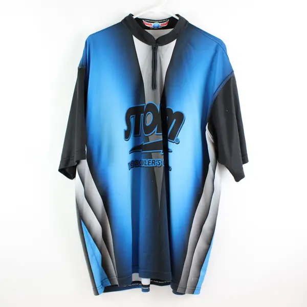The Bowlers Company Storm 3XL Quarter Zip Shirt Black Blue