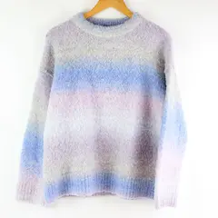 Wild Fable Women's X-Small Fuzzy Ombre Cropped Knit Sweater Purple Pink