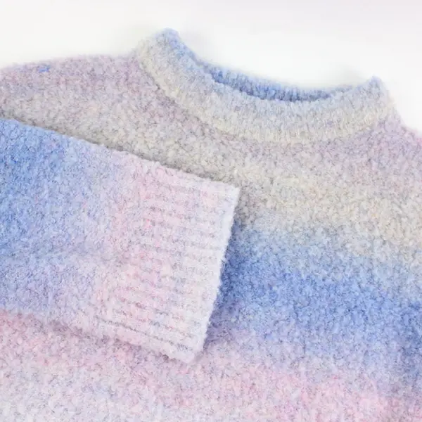 Wild Fable Women's X-Small Fuzzy Ombre Cropped Knit Sweater Purple Pink