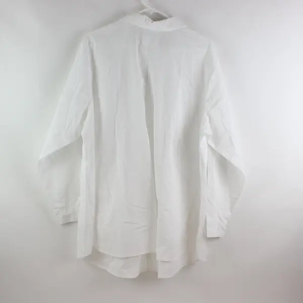 Joan Rivers Women's White Long Sleeve Button Down Shirt Size 2X