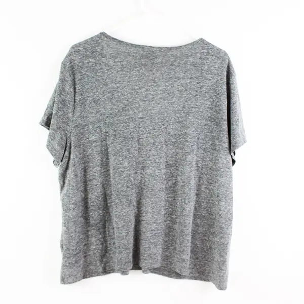 Old Navy Women's XL Gray Space Dye V-Neck Henley Top