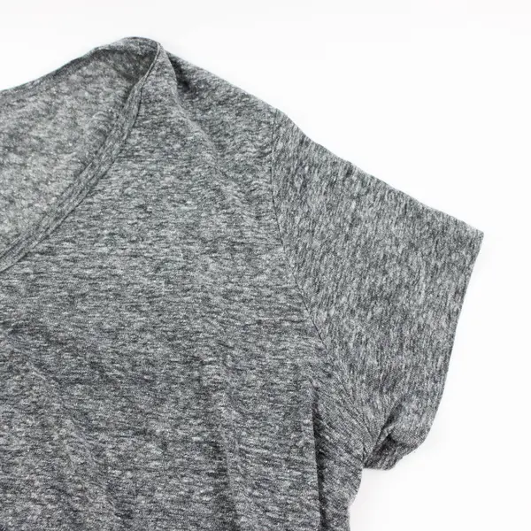Old Navy Women's XL Gray Space Dye V-Neck Henley Top