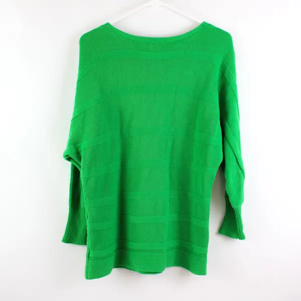 Liz Claiborne Women's Petite PM Green Knit Sweater Long Sleeve