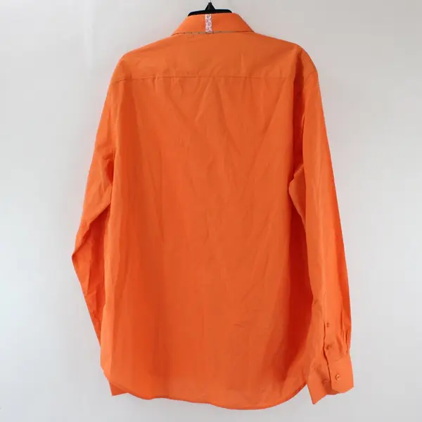 Justin's Generation Men's Orange Long Sleeve Button-Up Shirt 2XL