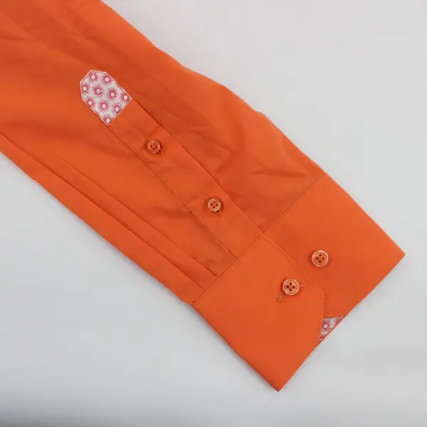 Justin's Generation Men's Orange Long Sleeve Button-Up Shirt 2XL