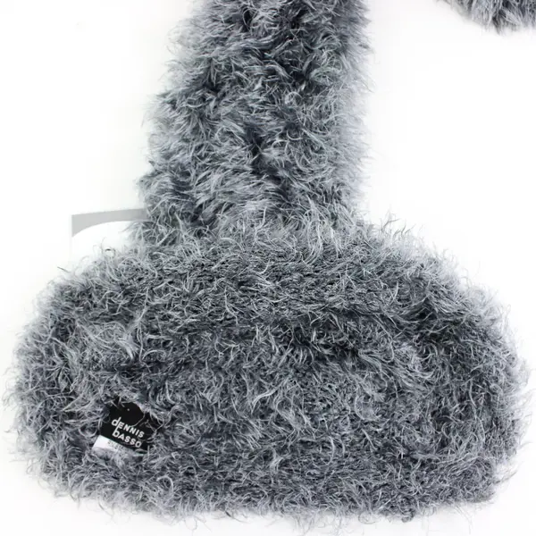 Dennis Basso NWT Gray Eyelash Scarf 65"