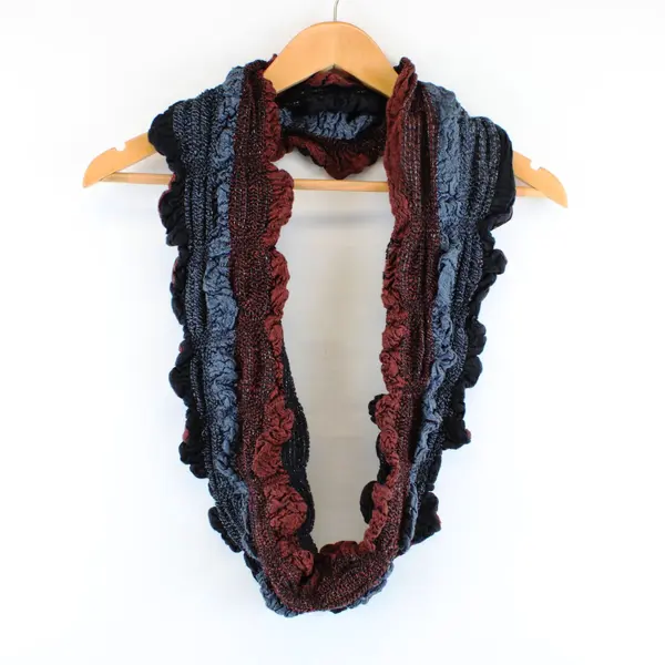 Rising Tide Gray Brown Knit Loop Scarf Women's Cozy Everyday Wear