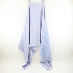 Isaac Mizrahi Live Blue Leopard Print Damask Scarf Wrap