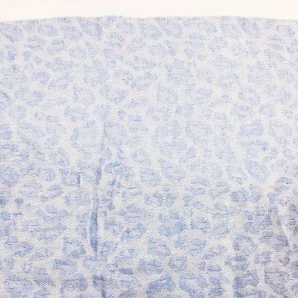 Isaac Mizrahi Live Blue Leopard Print Damask Scarf Wrap