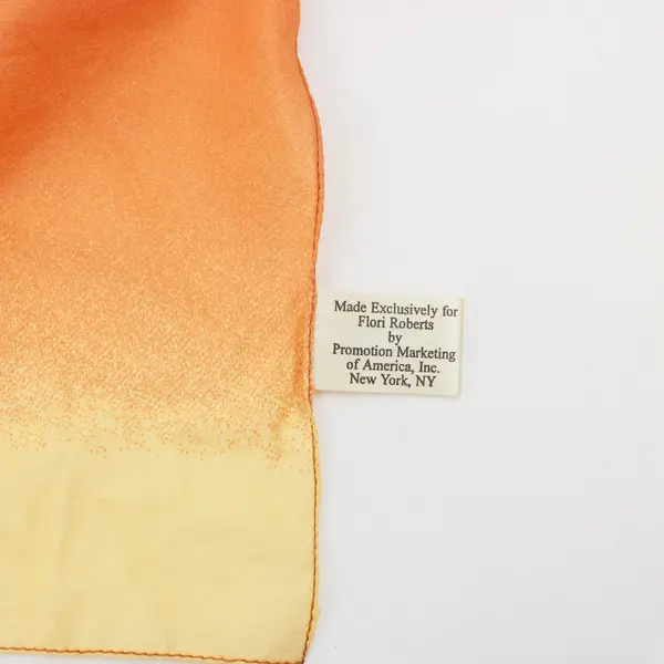 Flori Roberts Coral Orange Botanical Print Scarf 70 in Women's