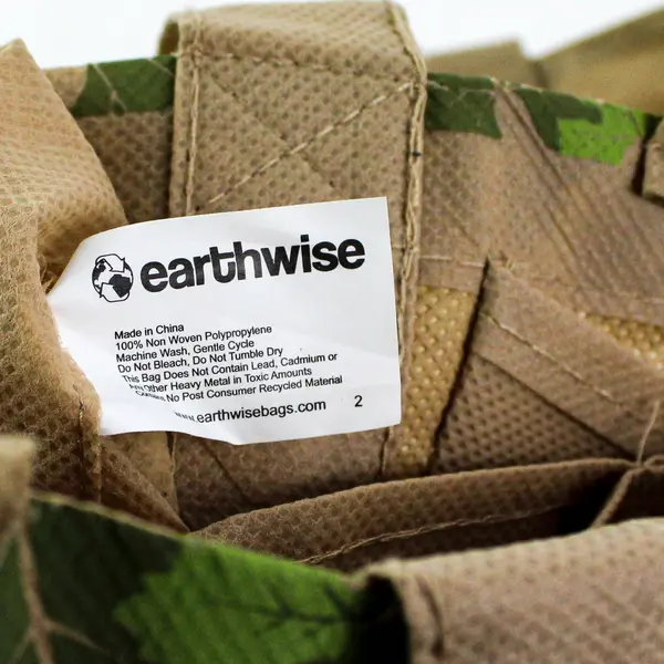 Earthwise Reusable Multi-Bottle Wine Carrier Tote Grape Print Green Beige