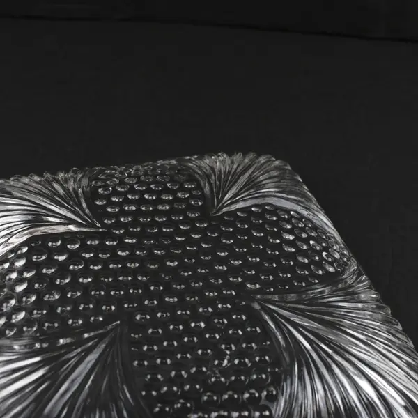 Federal Glass Hobnail Fan Pressed Glass Dish Trays Set of 4 Clear