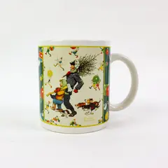 Hallmark Norman Rockwell Bringing Home the Christmas Tree Mug