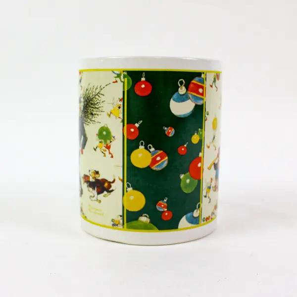Hallmark Norman Rockwell Bringing Home the Christmas Tree Mug