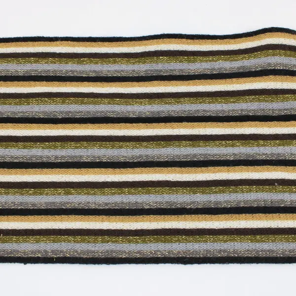 Cejon Earth Tone Sparkly Striped Knit Scarf 9x80
