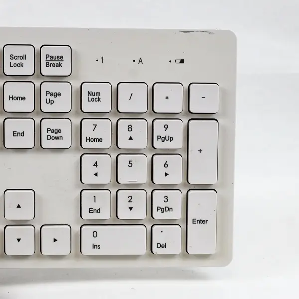 G9300 Wireless White Keyboard Slim QWERTY Missing Battery Cover