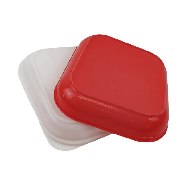 Lot of 2 Season N Serve Marinade Containers Red White Warped No Lids