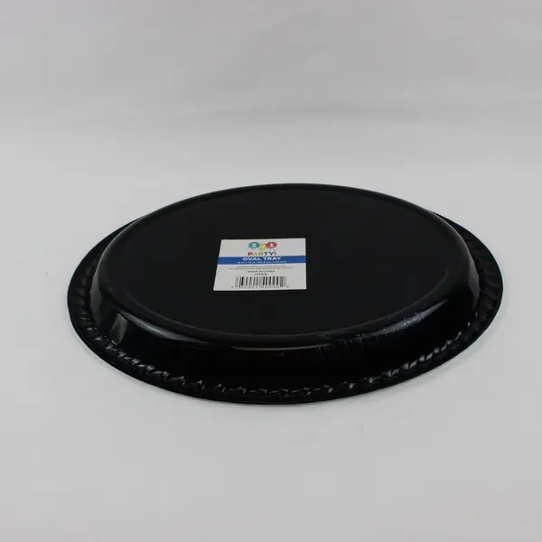 Old East Main Co. Set of 3 Silver-Tone Plastic Oval Serving Trays 16 x 13 in