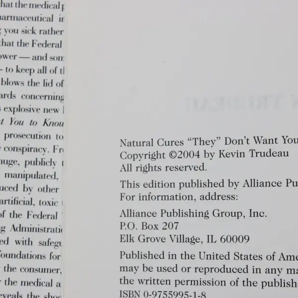Kevin Trudeau Natural Cures They Don't Want To Know About Updated Ed.