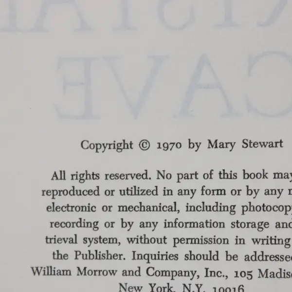 The Crystal Cave Mary Stewart Hardcover No Dust Jacket 1970