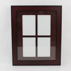 Brown Wood Hanging Collage Photo Frame Four 4x6 Openings