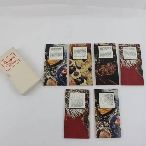 Bon Appetit 6 Mini Cookbooks Chocolate Desserts Festive Entrees Cookies Gifts