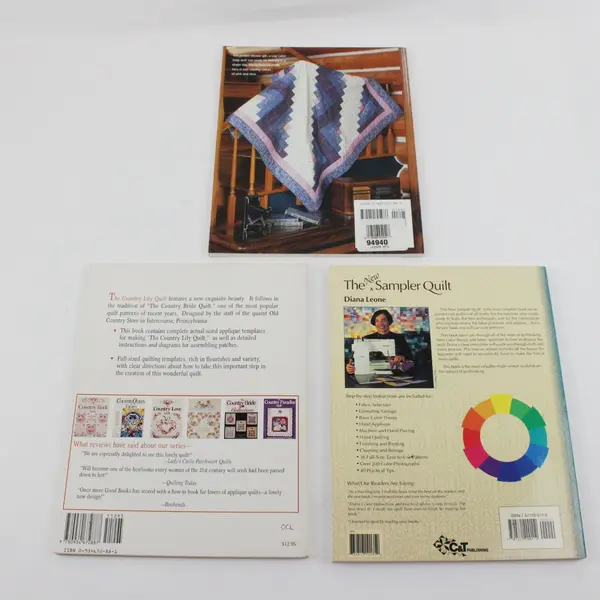 Lot of 3 Quilting Books Quilt in a Day Log Cabin Country Lily New Sampler