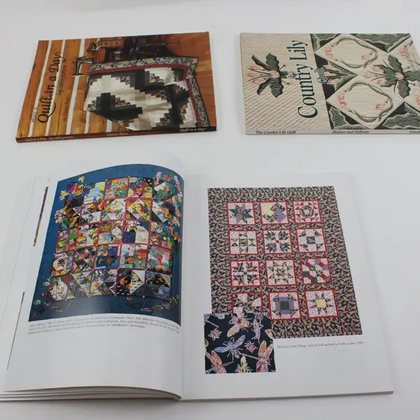 Lot of 3 Quilting Books Quilt in a Day Log Cabin Country Lily New Sampler