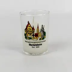 Weingartnergenossenschaft Markelsheim Glass Candle Holder with White Candle