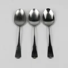 Lot of 3 Oneida Plymouth Rock Serving Spoons Stainless Flatware Replacements