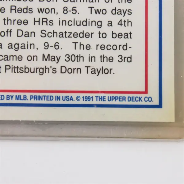 Vintage Upper Deck 1991 Grand Slam Eric Davis Holographic Baseball Card