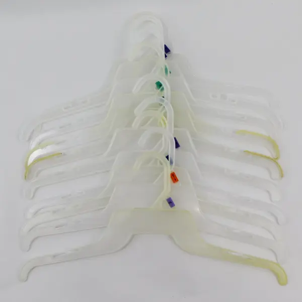 Lot of 10 Semi-Clear Plastic Shirt Hangers Clothes Organizer Display