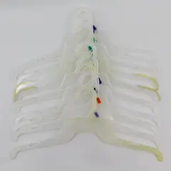 Lot of 10 Semi-Clear Plastic Shirt Hangers Clothes Organizer Display