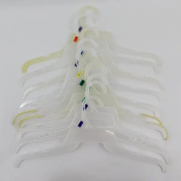 Lot of 10 Semi-Clear Plastic Shirt Hangers Clothes Organizer Display