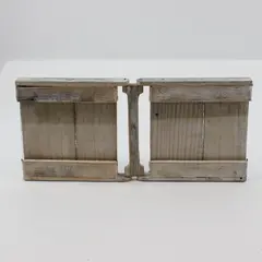 Rustic Wooden Two-Panel Hinged Picture Frame 2 Photos 3.75x5 Tabletop