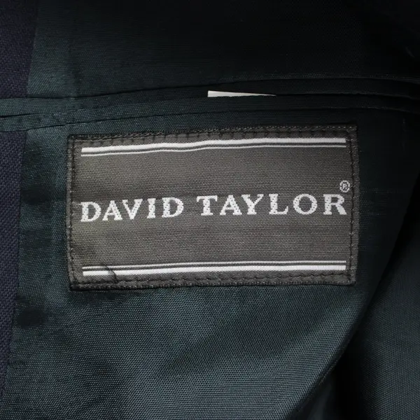 David Taylor Men's Navy Blue Blazer Sport Coat Size 44R