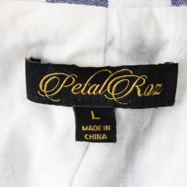 Petal Roz Women's Blue White Striped Blazer Size Large Tailored Jacket