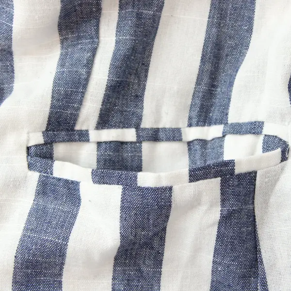 Petal Roz Women's Blue White Striped Blazer Size Large Tailored Jacket