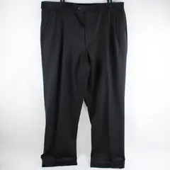 Stafford Super Suit Men's Dress Pants 100% Wool Black Blue Pinstripe 38x30