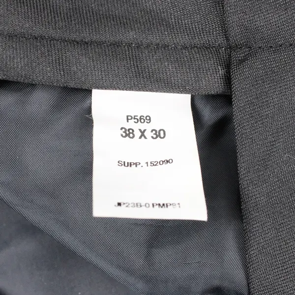 Stafford Super Suit Men's Dress Pants 100% Wool Black Blue Pinstripe 38x30